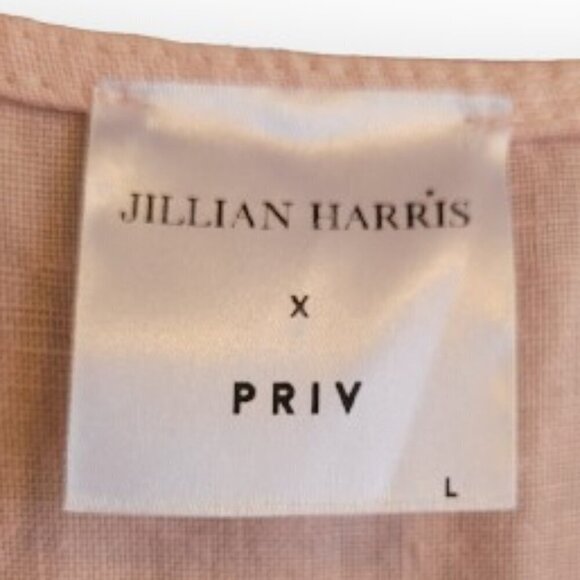 Jillian Harris x Priv Hamptons Linen Babydoll Dress Large - Picture 12 of 12